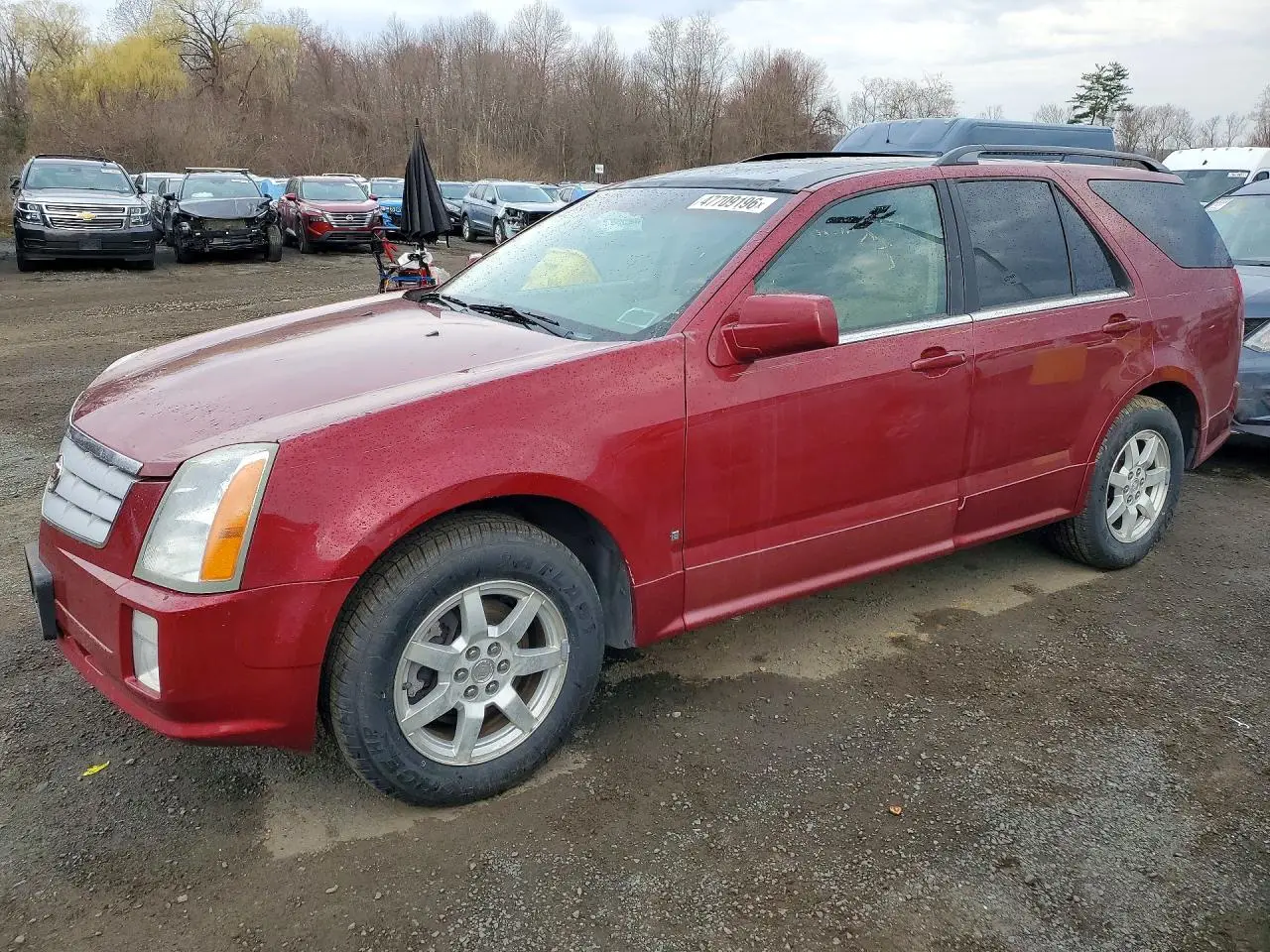 2006 CADILLAC SRX BURGUNDY VIN: 1GYEE637560176354