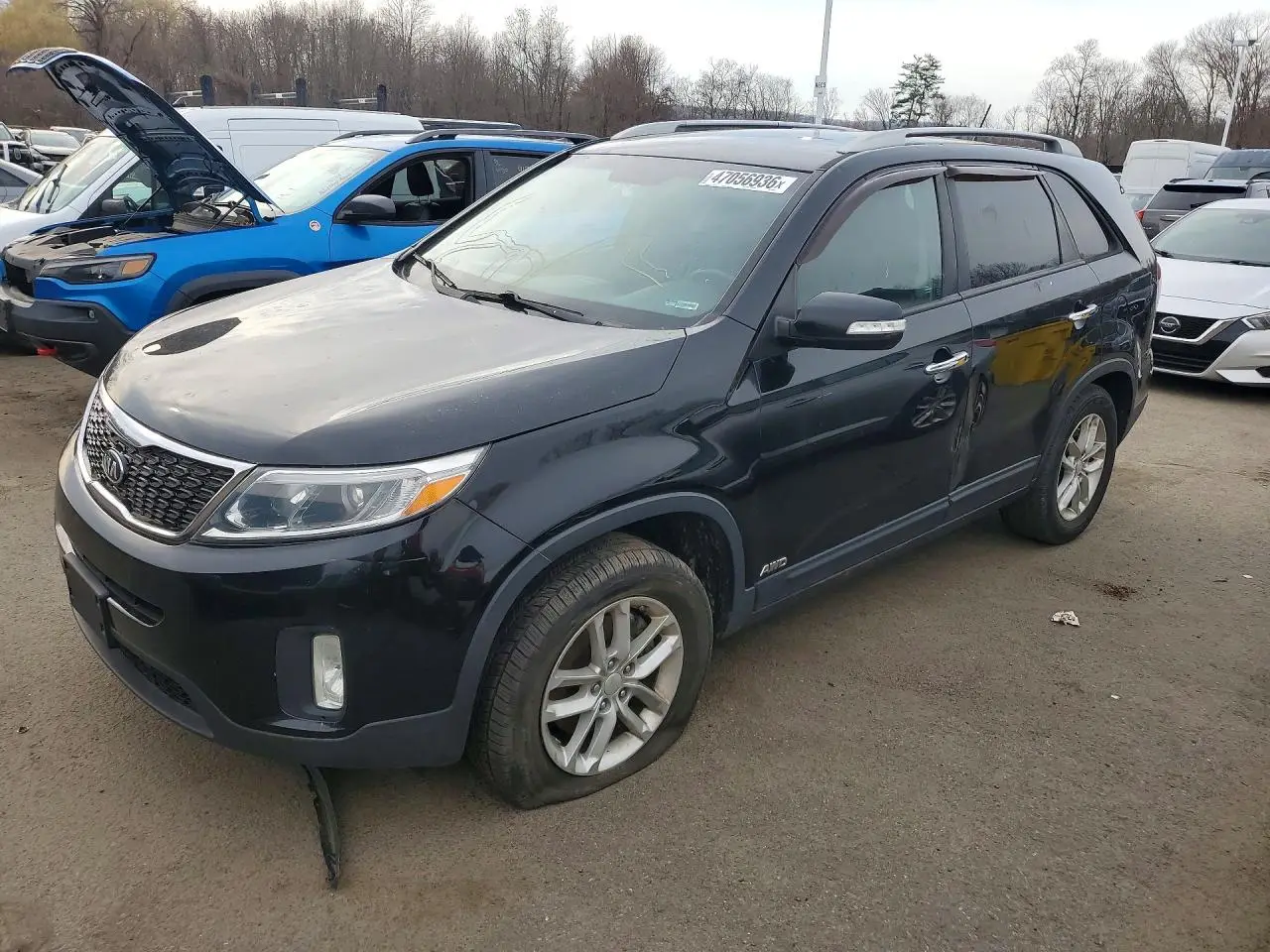 2015 KIA SORENTO BLACK VIN: 5XYKTDA67FG616470