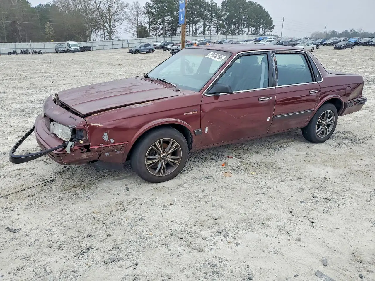 1991 OLDSMOBILE CUTLASS MAROON VIN: 1G3AL54N6M6346037