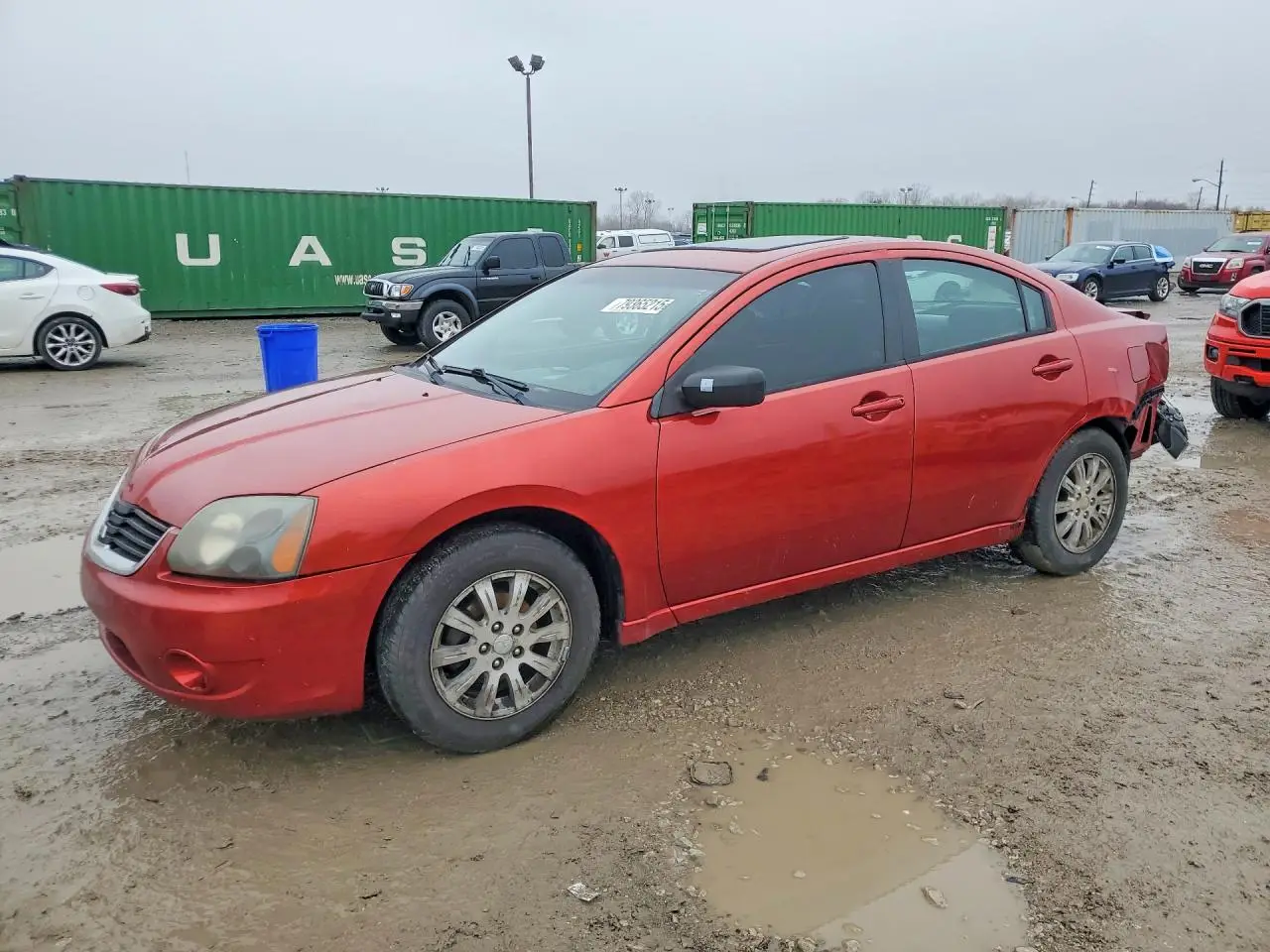 2008 MITSUBISHI GALANT RED VIN: 4A3AB56F58E024992