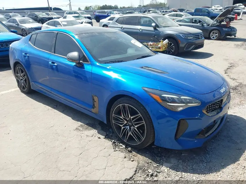 2022 KIA STINGER Blue VIN: KNAE45LC0N6122274