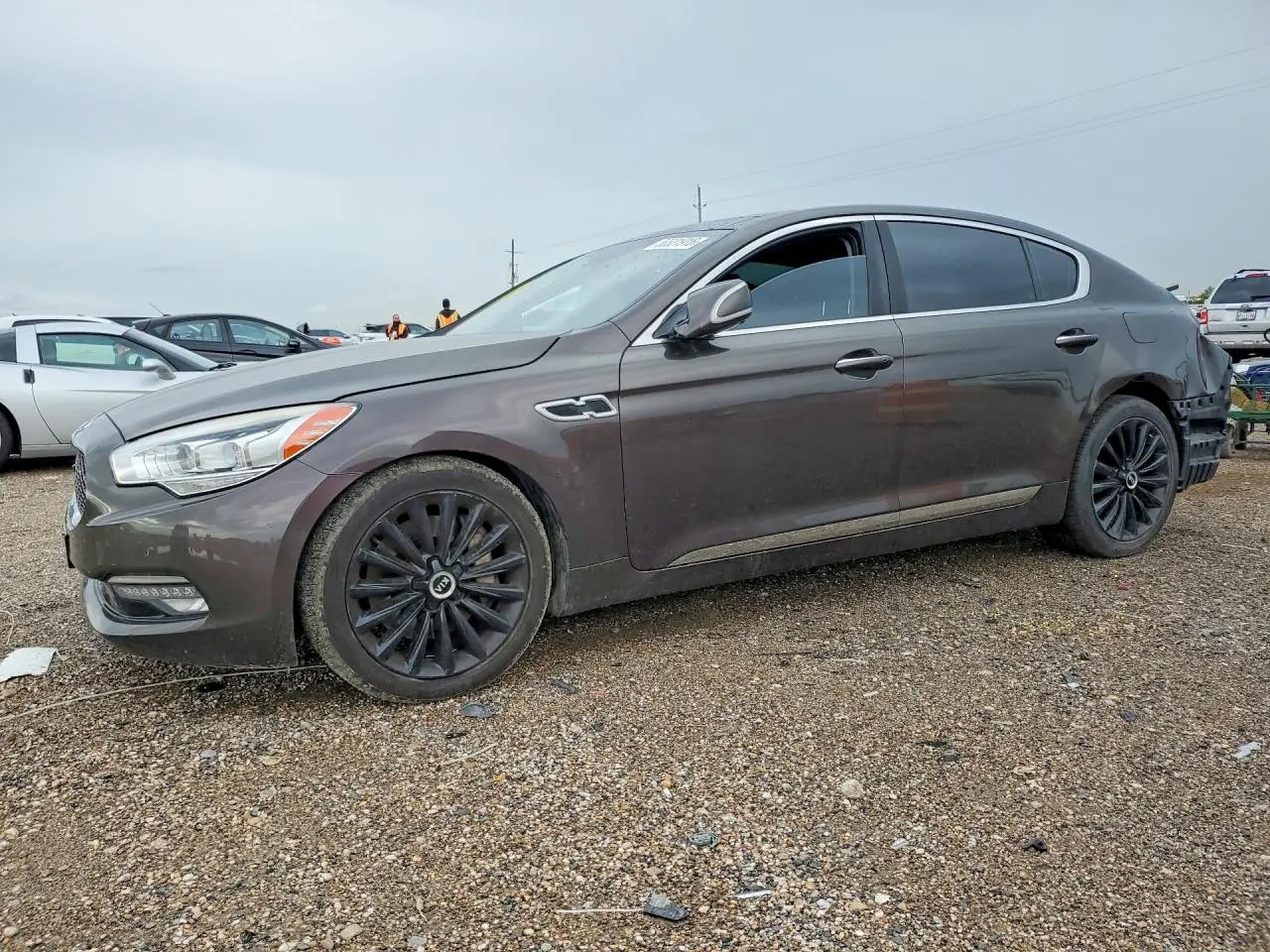 2015 KIA K900 GRAY VIN: KNALW4D42F6017935