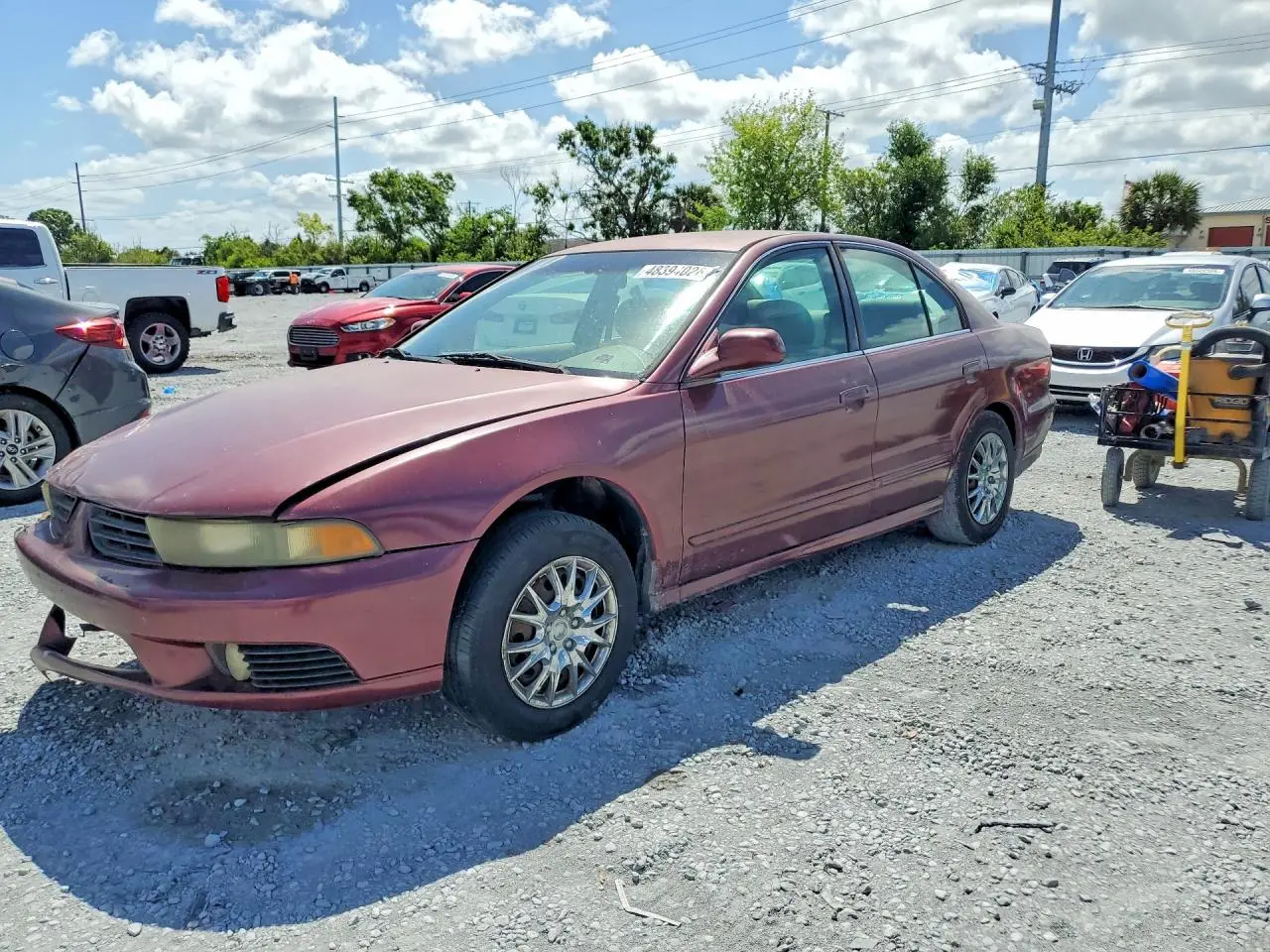 2003 MITSUBISHI GALANT BURGUNDY VIN: 4A3AA46G93E100986