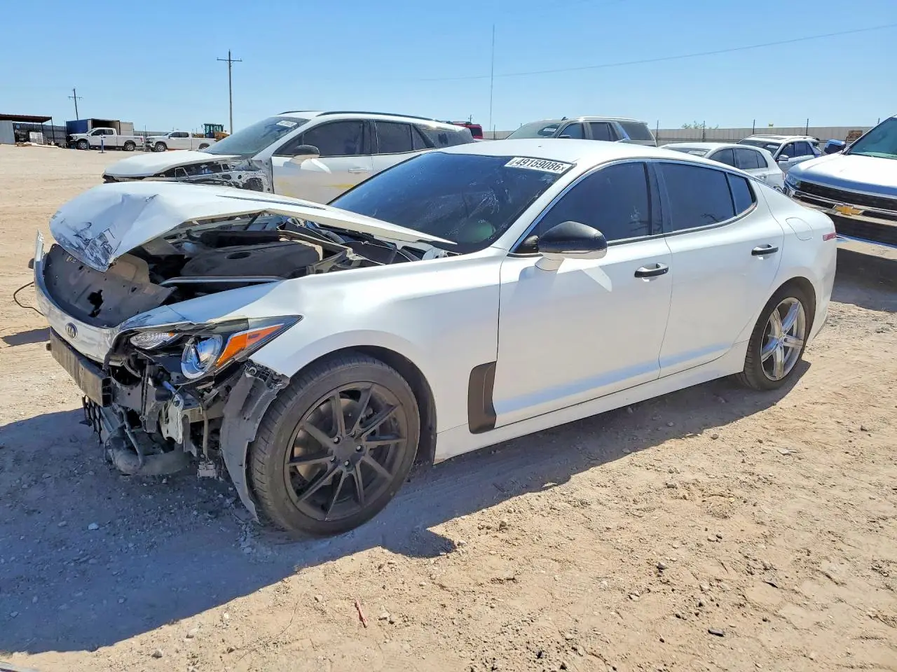 2019 KIA STINGER WHITE VIN: KNAE15LA4K6068139