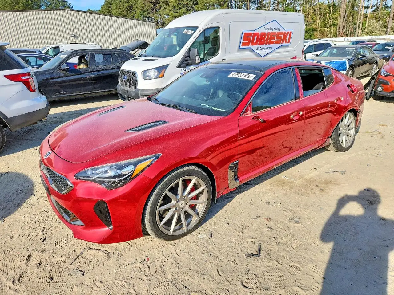 2018 KIA STINGER RED VIN: KNAE55LC4J6025103