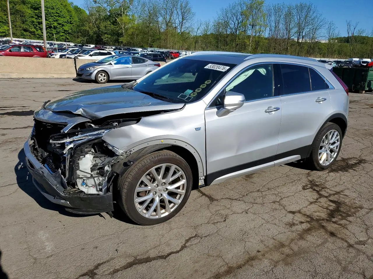2019 CADILLAC XT4 SILVER VIN: 1GYFZDR44KF120004