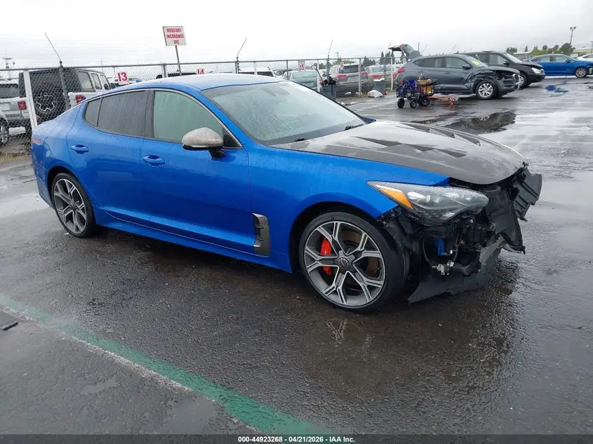2018 KIA STINGER Blue VIN: KNAE35LC4J6010865