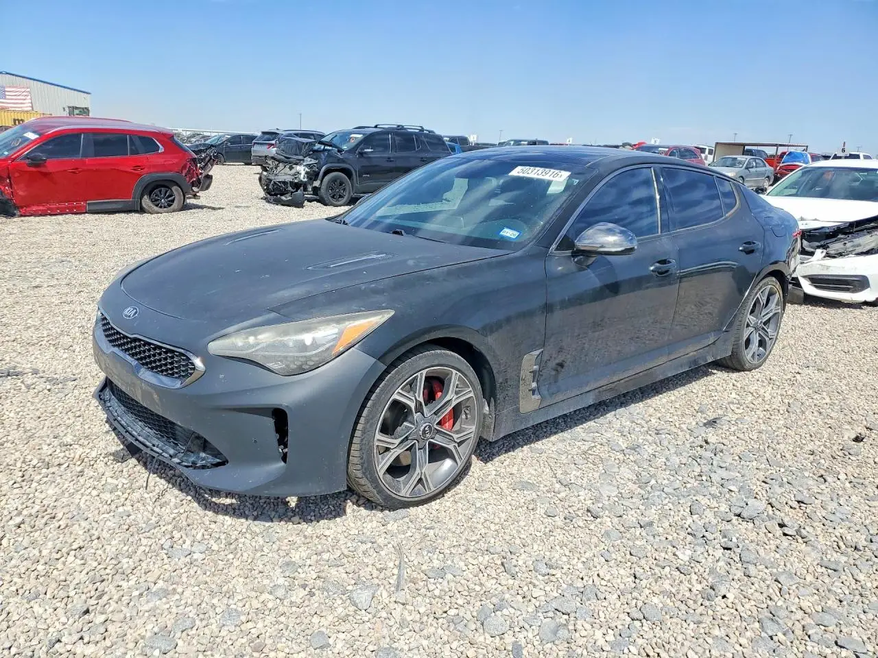 2018 KIA STINGER BLACK VIN: KNAE45LC1J6011534