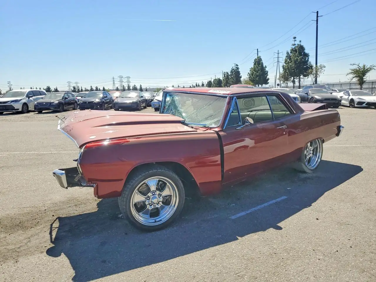1965 CHEVROLET CHEVELLE BURGUNDY VIN: 136375K171786