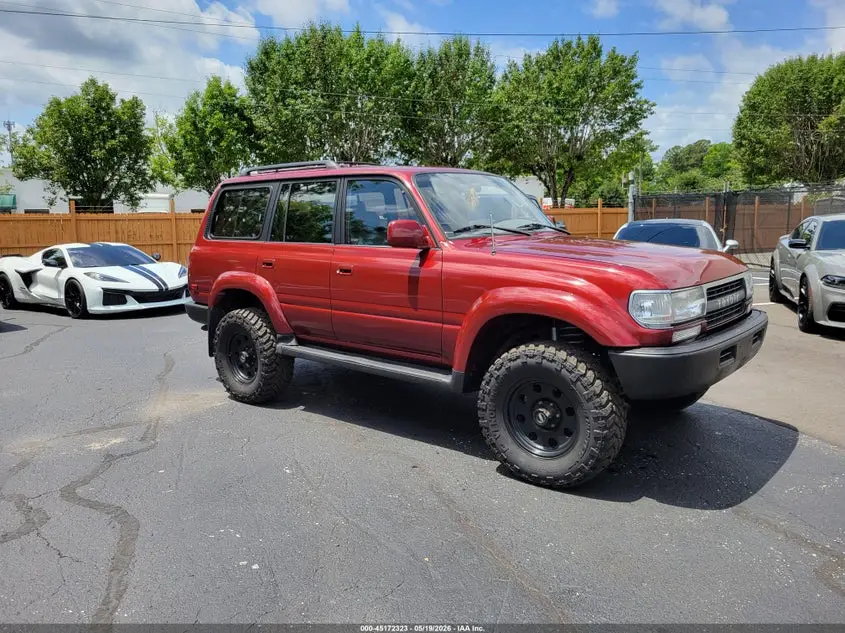 1993 TOYOTA LAND CRUISER Maroon VIN: JT3DJ81W4P0045117
