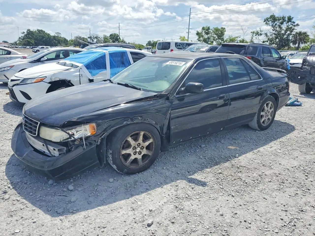 2002 CADILLAC SEVILLE BLACK VIN: 1G6KY54952U103615