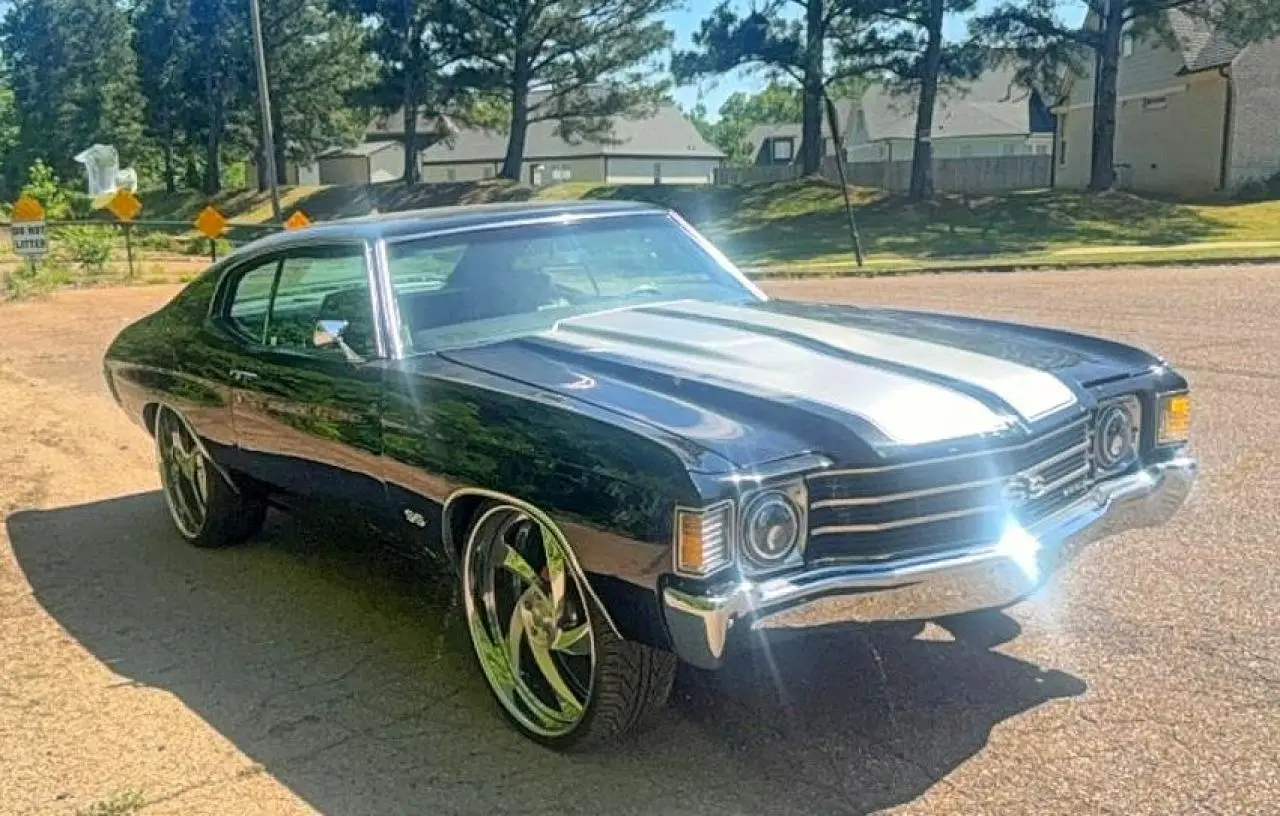 1972 CHEVROLET CHEVELLE BLACK VIN: 1D37H2B528797