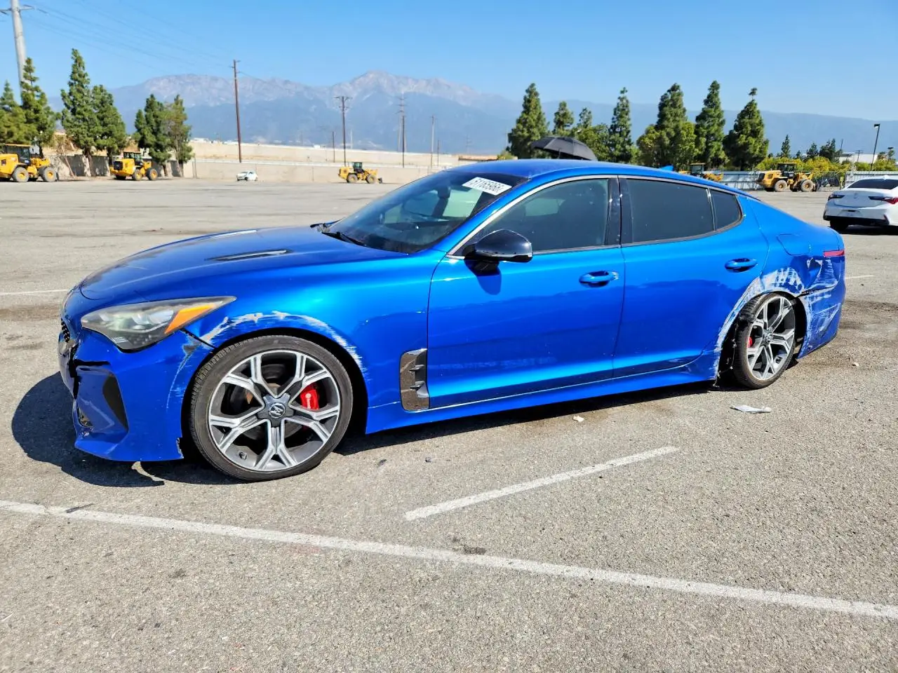 2018 KIA STINGER BLUE VIN: KNAE35LC8J6011582