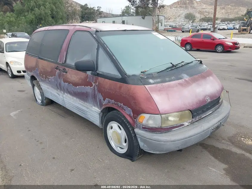 1991 TOYOTA PREVIA Burgundy VIN: JT3AC22S2M0008441