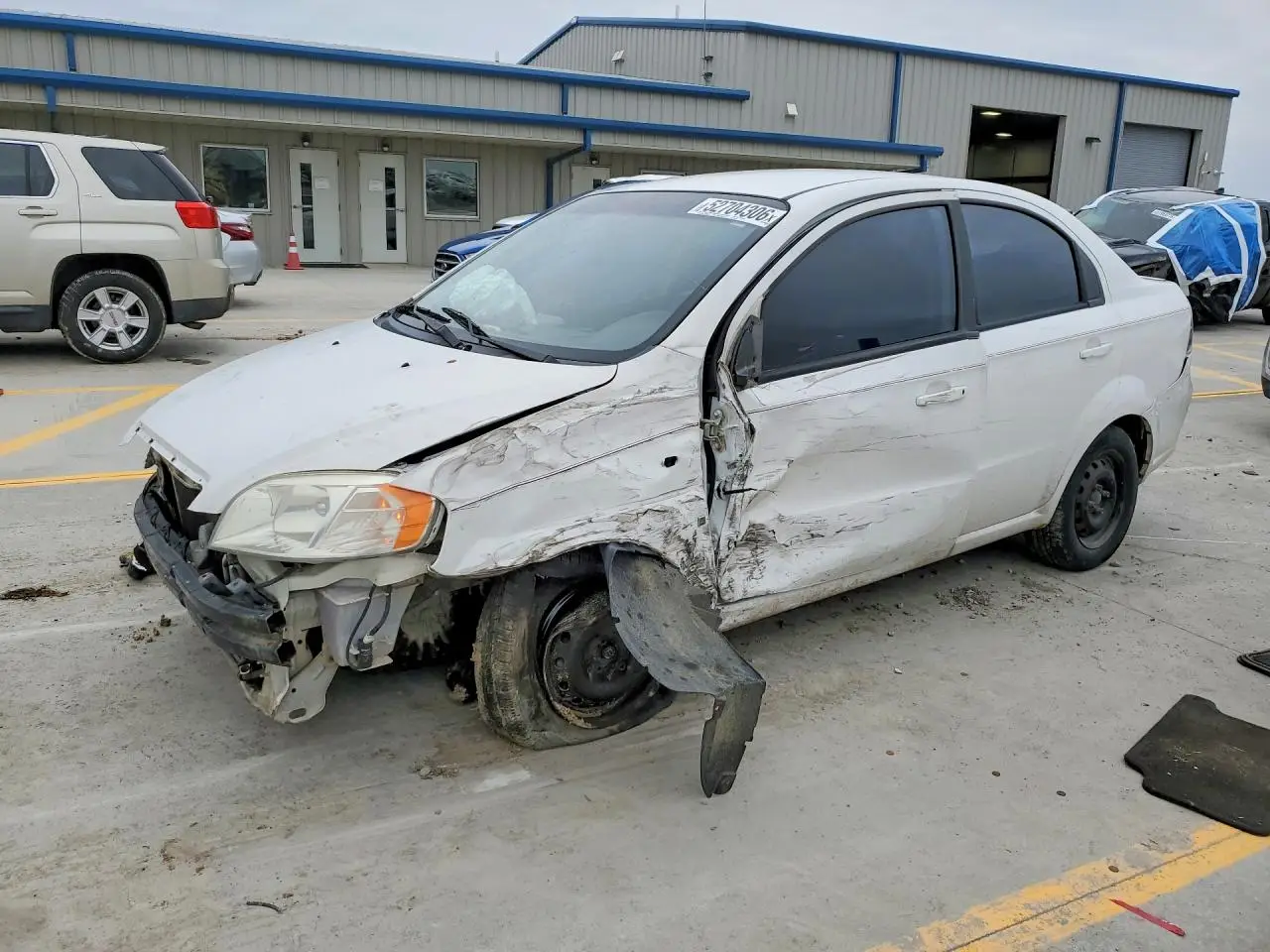 2007 CHEVROLET AVEO WHITE VIN: KL1TD56617B054438
