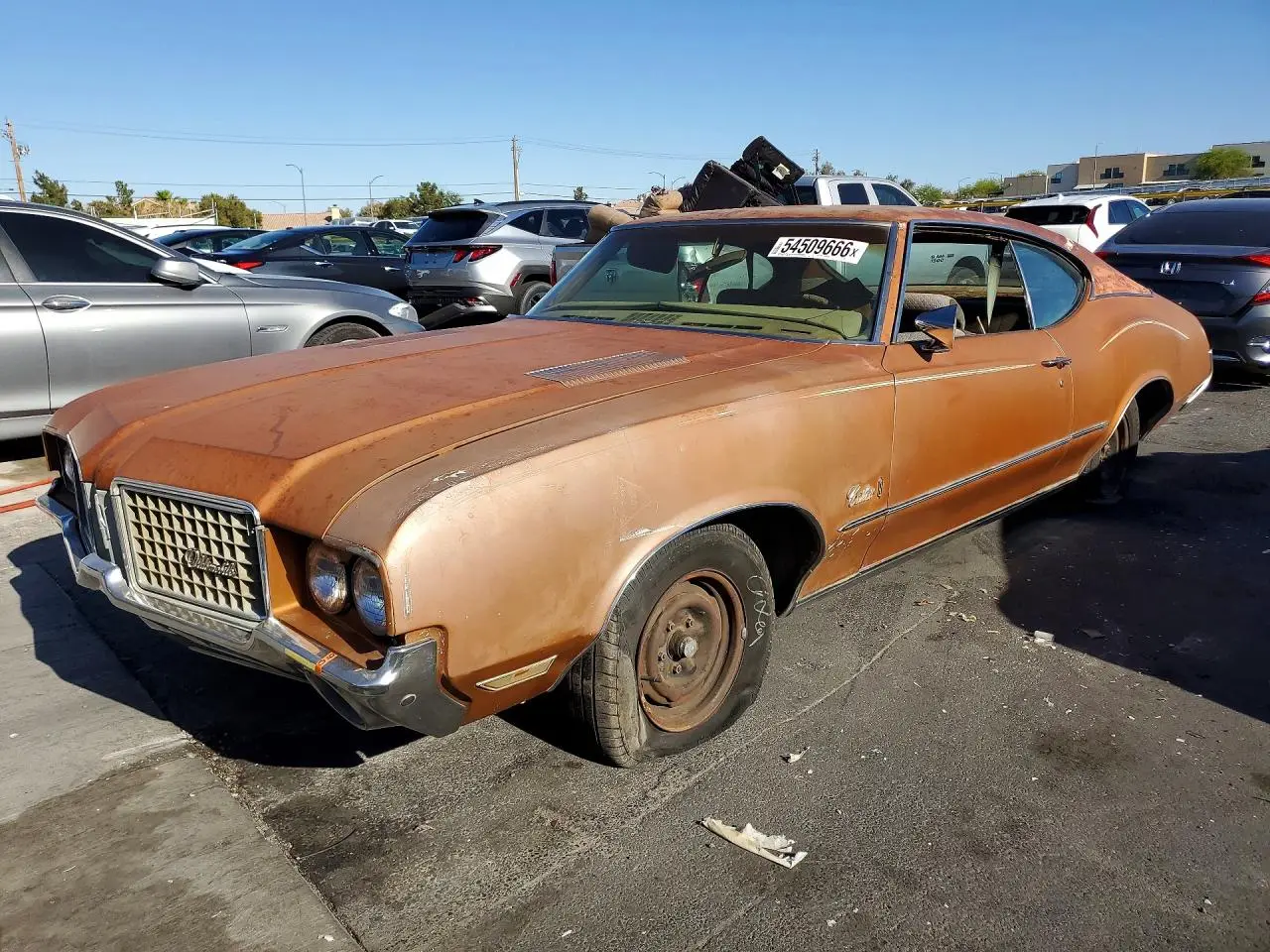 1972 OLDSMOBILE CUTLASS TAN VIN: 3G87H2G124019