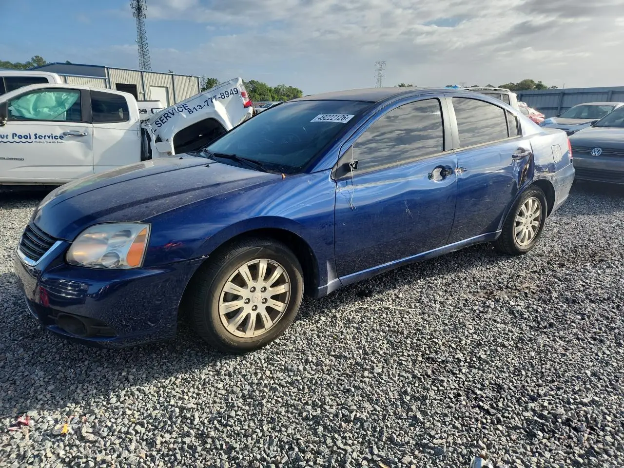 2009 MITSUBISHI GALANT BLUE VIN: 4A3AB36F49E036590