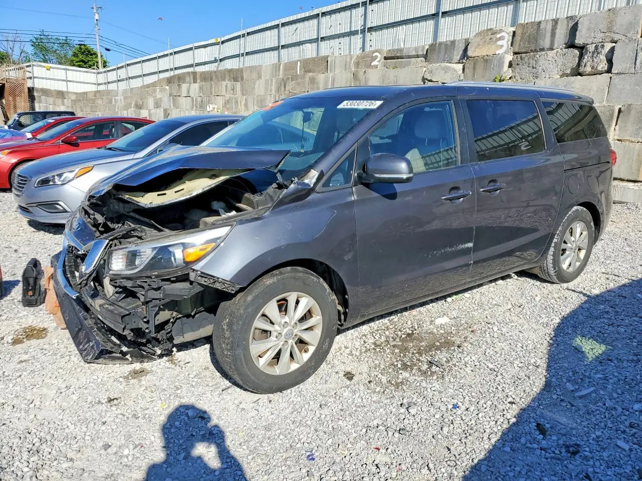 2016 KIA SEDONA GRAY VIN: KNDMB5C18G6189517