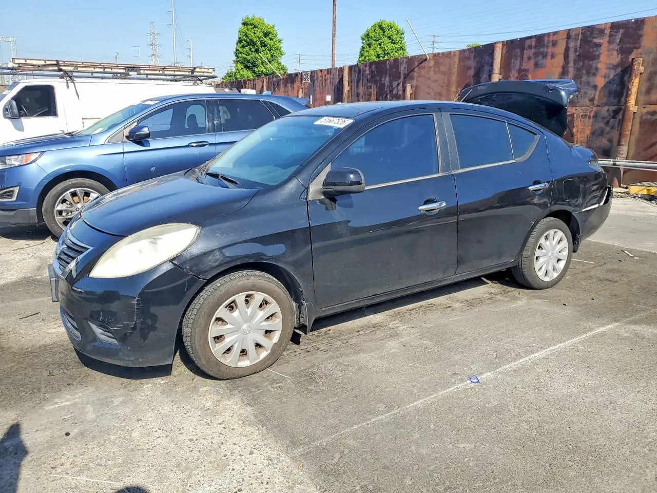 2012 NISSAN VERSA BLACK VIN: 3N1CN7AP8CL878031