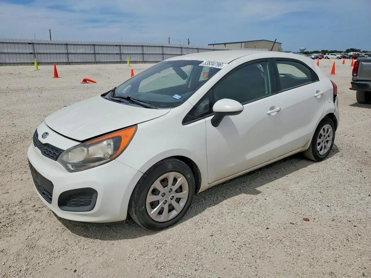 2012 KIA RIO WHITE VIN: KNADM5A32C6016078