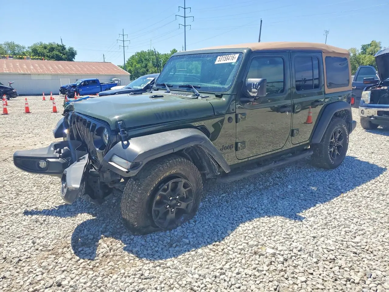 2021 JEEP WRANGLER GREEN VIN: 1C4HJXDG4MW530510