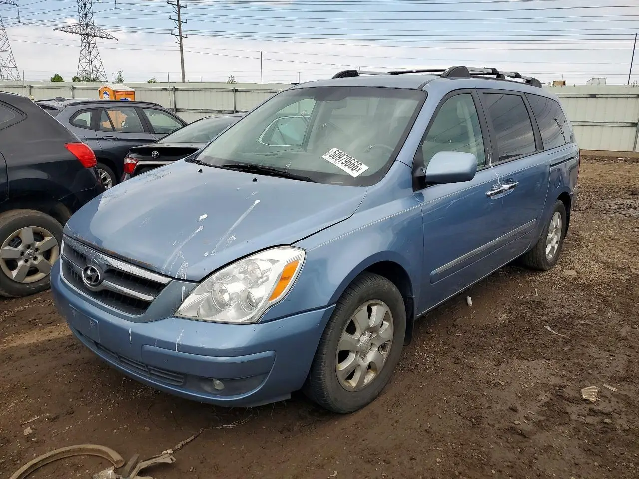 2008 HYUNDAI ENTOURAGE BLUE VIN: KNDMC233586044515