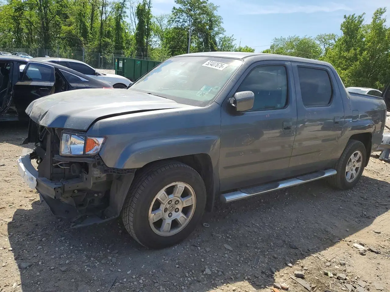 2008 HONDA RIDGELINE GRAY VIN: 2HJYK16578H534508