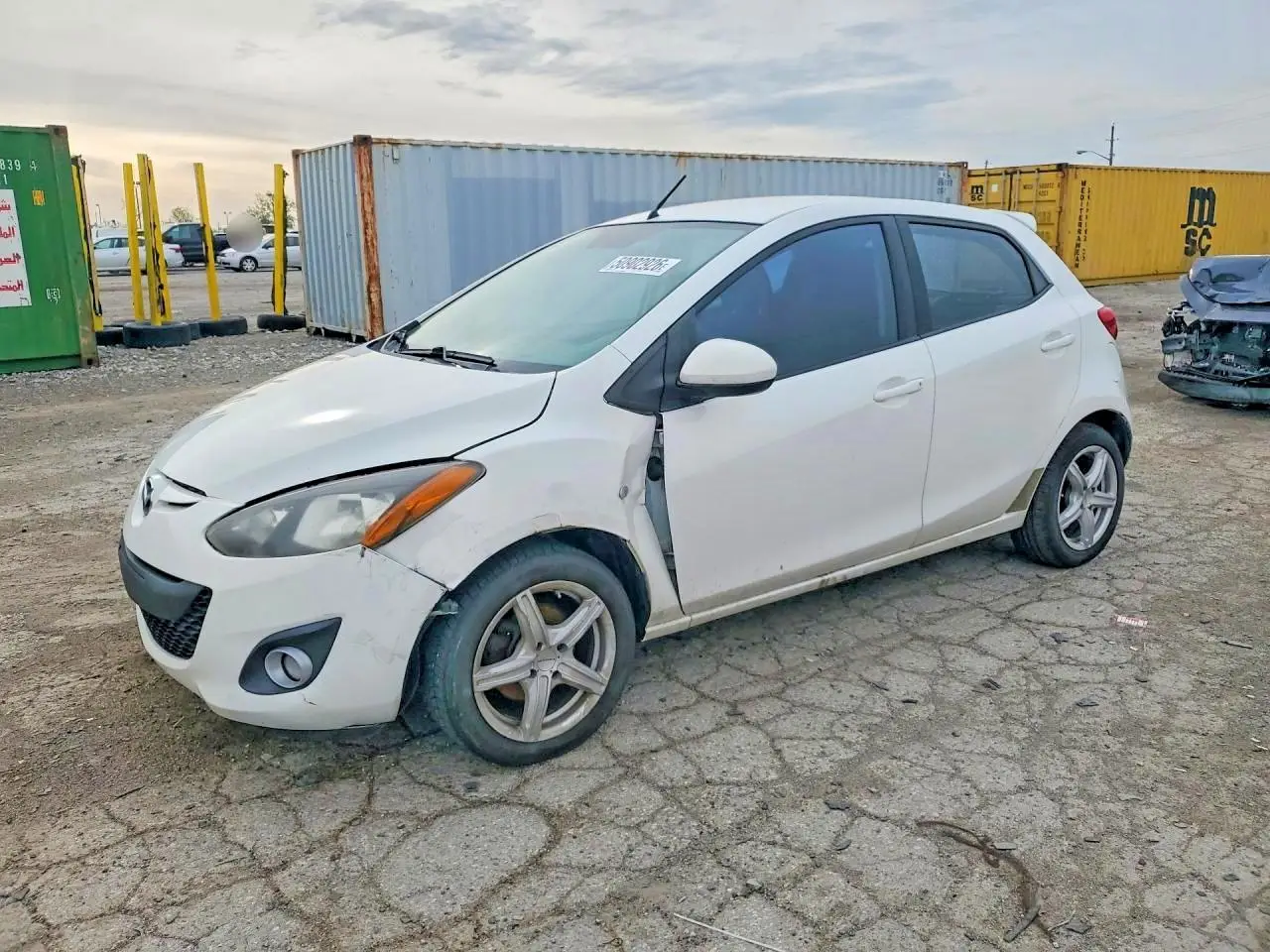 2011 MAZDA 2 WHITE VIN: JM1DE1HYXB0109930