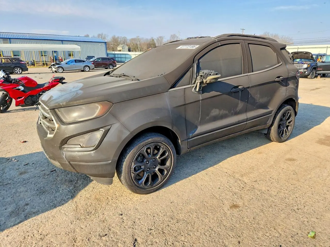 2018 FORD ECOSPORT GRAY VIN: MAJ6P1WL2JC248544