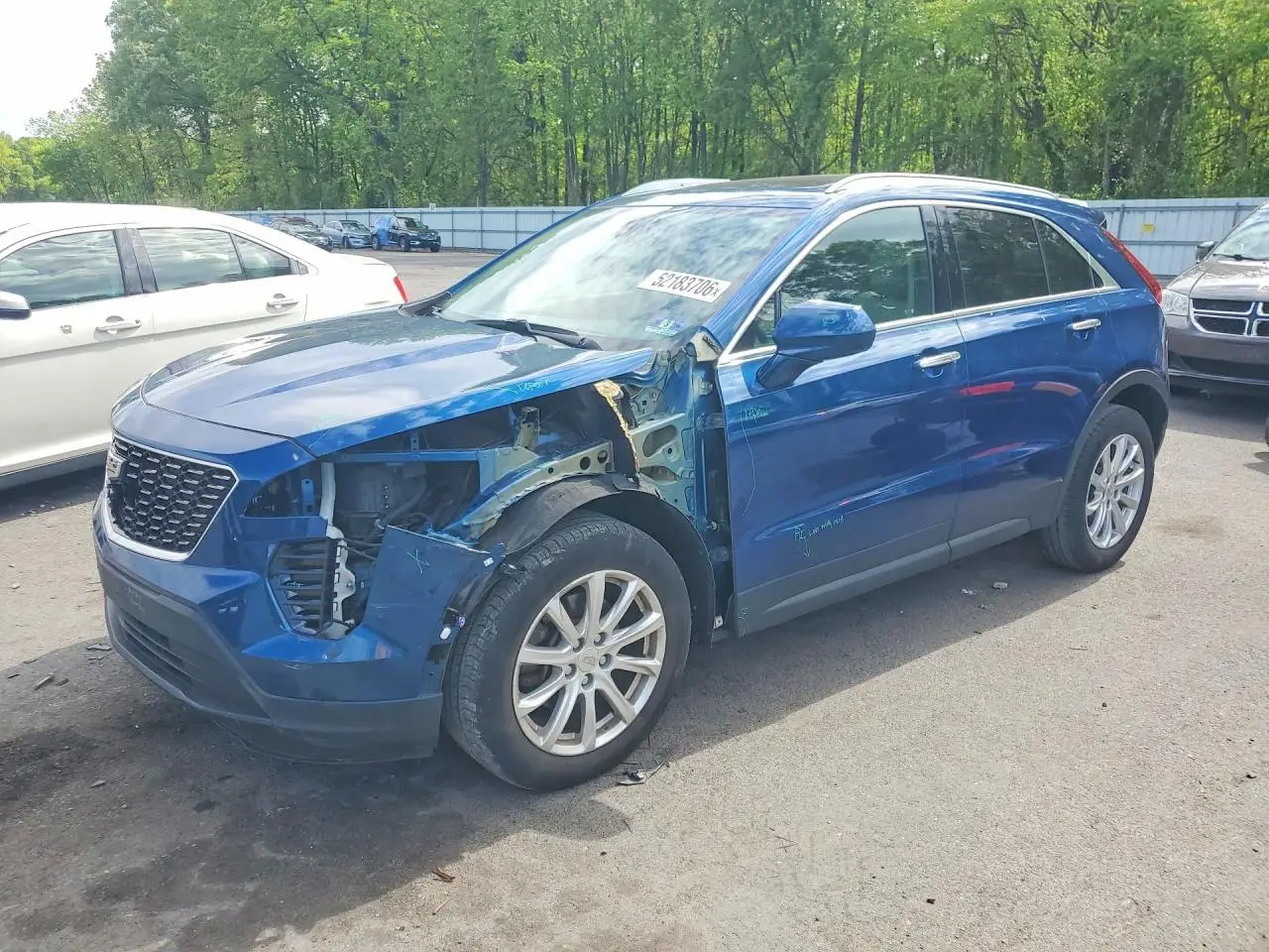 2019 CADILLAC XT4 BLUE VIN: 1GYAZAR46KF118053